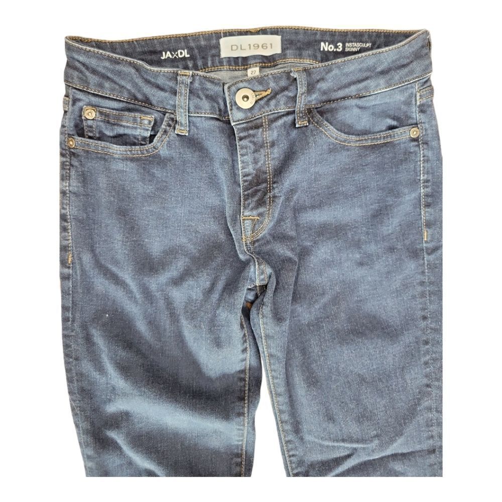 JAxDL DL1961 NO.3 Instasculpt Skinny Shattered Jeans Size 27 - Picture 7 of 10